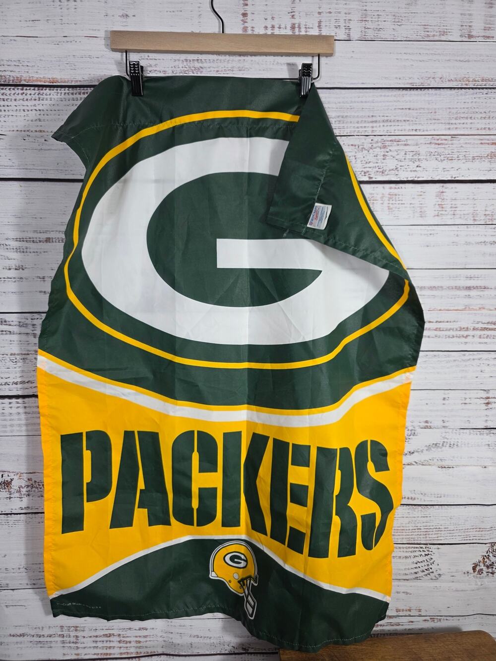 VTG Green Bay Packers WinCraft Sports Flag Banner 36x29 made in USA NFL